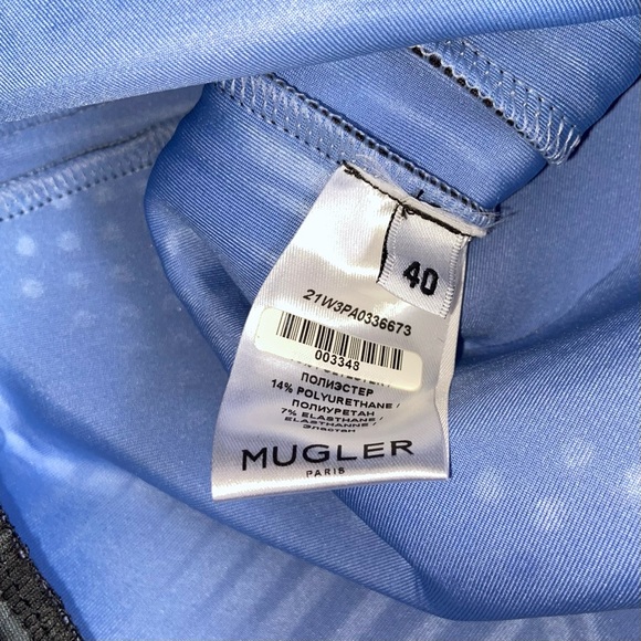 Mugler Shiny Embossed Black Legging Pant Size 40 - Picture 10 of 11